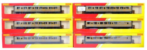 RAKE OF X6 HORNBY 00 GAUGE MODEL RAILWAY LNER CARRIAGES