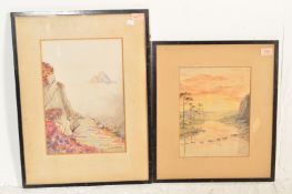 PAIR OF A MORAY MACKAY WATERCOLOUR PAINTINGS