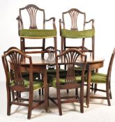 18TH GEORGE IV D-END DEMI LUNE DINING TABLE WITH CHAIR