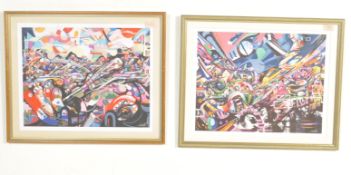 PAIR OF URBAN GRAFFITI ART PRINTS BY BRISTOL STREET ARTIST MINTO.