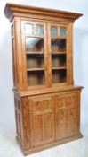 LATE VICTORIAN ARTS & CRAFTS PITCH PINE LIBRARY BOOKCASE