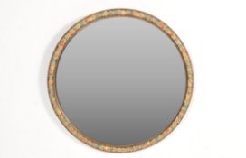 MID 20TH CENTURY BARBOLA PAINTED AND GILT HANGING CIRCULAR MIRROR