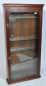 19TH CENTURY VICTORIAN MAHOGANY SHOP WALL CABINET / MUSEUM CABINET