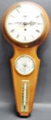 20TH CENTURY SMITHS BANJO CLOCK WITH BAROMETER AND THERMOMETER