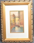 BIONDETTI - WATERCOLOUR PAINTING OF A VENICE CANAL