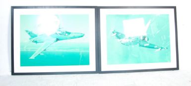 LARGE PAIR OF 20TH CENTURY PRINT OF JET AIRCRAFT