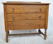 1940'S GEORGE VI OAK COTTAGE CHEST OF DRAWERS