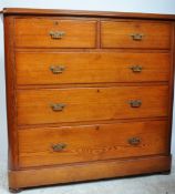 LATE VICTORIAN 19TH CENTURY MAHOGANY 2 OVER 3 CHEST OF DRAWERS