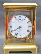 LARGE 21ST CENTURY KIENINGER BRASS CASED BRACKET CLOCK.