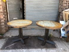 PAIR OF CONTEMPORARY CAFE / RESTAURANT DINING TBALES