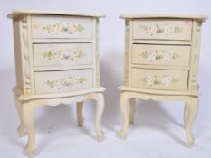 PAIR LATE 20TH CENTURY FRENCH STYLE BEDSIDE CABINETS