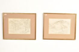 L M MCCULLOCH MOUNT EDGCUMBE PENCIL SKETCHES