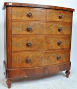 19TH CENTURY VICTORIAN BOW FRONT SCOTTISH CHEST OF DRAWERS