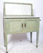 1930’S SHABBY CHIC AND WHITE MARBLE WASHSTAND