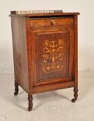 EDWARDIAN MARQUETRY ROSEWOOD INLAID COAL PURDONIUM