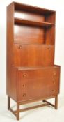 20TH CENTURY TEAK WOOD HIGH BACK BUREAU BY TURNIDGE