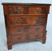 EDWARDIAN WALNUT BACHELORS CHEST OF DRAWERS