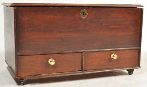 18TH CENTURY GEORGE III OAK MULE CHEST