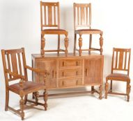 1930'S LIMED OAK DINING ROOM SUITE - MANNER OF HEALS