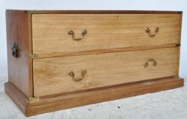 19TH CENTURY VICTORIAN TEAK CAMPAIGN CHEST