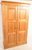 20TH CENTURY COUNTRY PINE WARDROBE