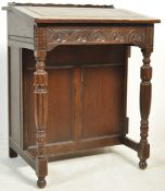 20TH CENTURY OAK JACOBEAN REVIVAL DAVENPORT DESK
