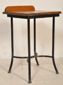 RETRO VINTAGE LATE 20TH CENTURY INDUSTRIAL SCHOOL FACTORY BEDSIDE OCCASIONAL TABLE