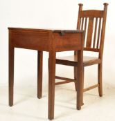 1930’S OAK SCHOOL DESK AND CHAIR