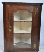 18TH CENTURY GEORGE III MAHOGANY CORNER CUPBOARD