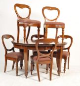 EDWARDIAN MAHOGANY DINING TABLE AND CHAIRS