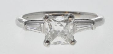 PLATINUM AND DIAMOND SOLITAIRE RING