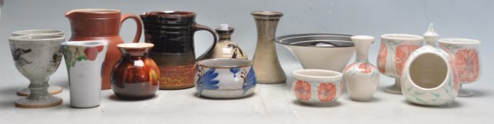LARGE COLLECTION OF RETRO VINATGE STUDIO ART POTTERY