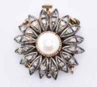 SILVER, GOLD & DIAMOND PEARL NECKLACE CLASP
