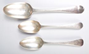 18TH CENTURY GEORGE III SILVER HALLMARKED SPOONS