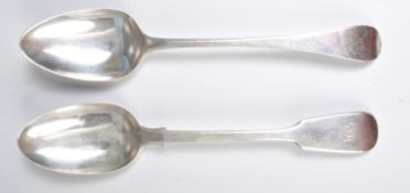 18TH CENTURY SILVER SPOON & VICTORIAN SILVER SPOON.