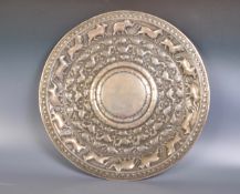 LARGE CONTINENTAL SILVER CHARGER PLATE.