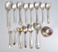 COLLECTION OF 18TH CENTURY AND 20TH CENTURY SILVER HALLMARKED TEASPOONS