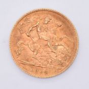 1914 GEORGE V 20TH CENTURY GOLD HALF SOVEREIGN
