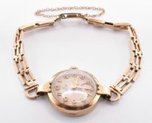 SMITH DE LUXE 9CT GOLD WRIST WATCH