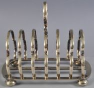20TH CENTURY SILVER PLATE WALKER AND HALL TOAST RACK