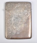 1907 BIRMINGHAM SILVER HALLMARKED CARD CASE / CIGARETTE CASE