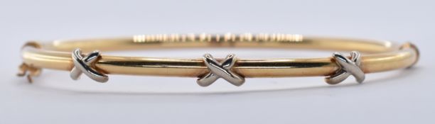9CT GOLD TWO TONE BANGLE BRACELET