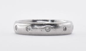 PLATINUM AND DIAMOND BAND RING