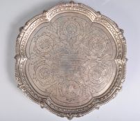 VICTORIAN VARLES BOYTON SILVER SALVER