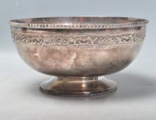 SILVER FOOTED CENTRE PIECE BOWL