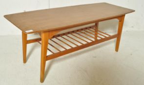 VINTAGE MID 20TH CENTURY TEAK WOOD VENEER COFFEE TABLE