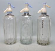 THREE VINTAGE ADVERTISING SODA SIPHONS
