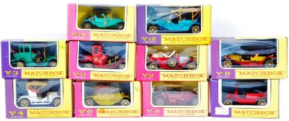 COLLECTION X10 VINTAGE MATCHBOX MODELS OF YESTERYEAR Y-SERIES