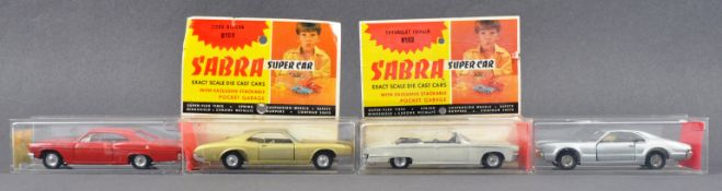 COLLECTION OF X4 VINTAGE ISRAELI MADE ' SABRA ' DIECAST MODEL CARS