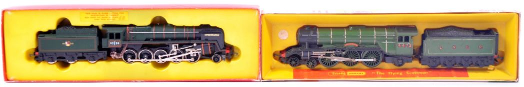 TWO VINTAGE HORNBY & TRIANG MODEL RAILWAY TRAINSET LOCOMOTIVES
